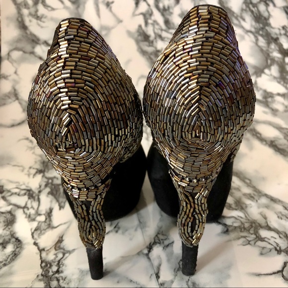 Enzo Angiolini Beaded Black Suede Pumps 🖤✨ - Picture 2 of 8